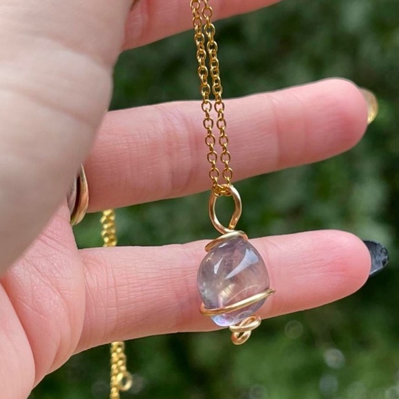 Fluorite crystal necklace - Picture 4 of 4